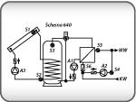 Schaltschema Solar- und Heizungsanlage Dreikreis Universalregler UVR63 Technische Alternative Drain-Back Killus-Technik.de