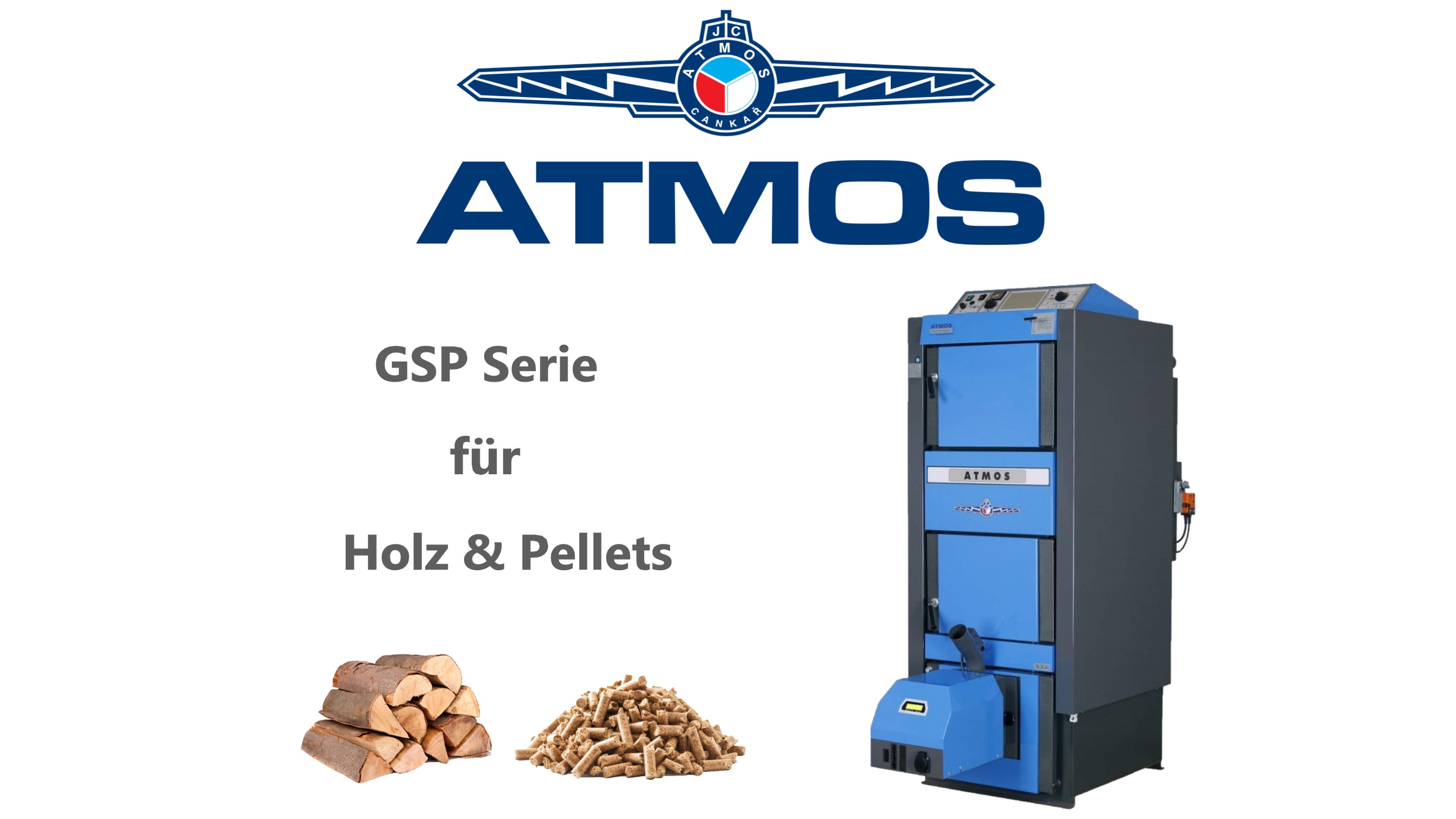 ATMOS Kombikessel mit automatischer Umschaltung zwischen Holzvergaser und Pelletkessel