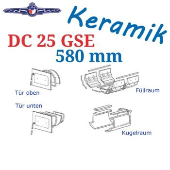 Keramik für ATMOS DC 25 GSE mit 580mm Scheitholz