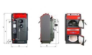 ATMOS Holzvergaserkessel GS 40 mit Anzündautomatik und integrierter ACD04 Regelung