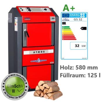 ATMOS GS32 Holzvergaser mit 58 cm Scheitholz