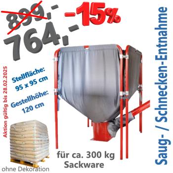 Aktion - Tragbares Silotec Holzpellets-Silo MIDI - für 300 kg Pellets - Saug- oder Schneckenentnahme