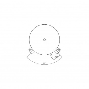 Pufferspeicher P 1000 ohne Wärmetauscher, Durchmesser 790 mm und 90° Anschlüsse