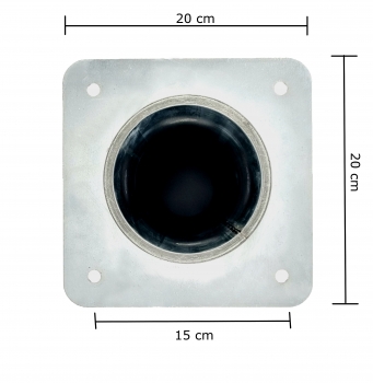 Pellet Befüllstutzen 45° - 1 Stück (Storz-A Kupplung) DN100, Füllrohrlänge 500 mm