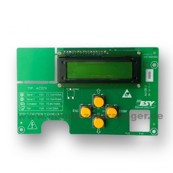 Display für ATMOS Pelletbrenner Steuerplatine - geeignet für A25, A25GSP, A45 und A85