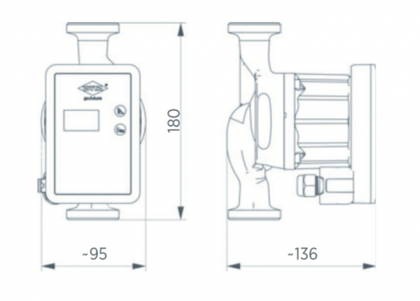 WITA go.future 2 – 60 LCD Hocheffizienzpumpe 6 m DN25 180 mm Heizung & Solar