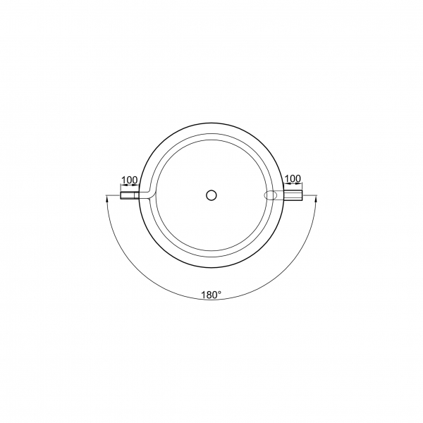 Pufferspeicher PR2 1000 mit 2 Wärmetauscher, Durchmesser 790 mm und 180° Anschlüsse