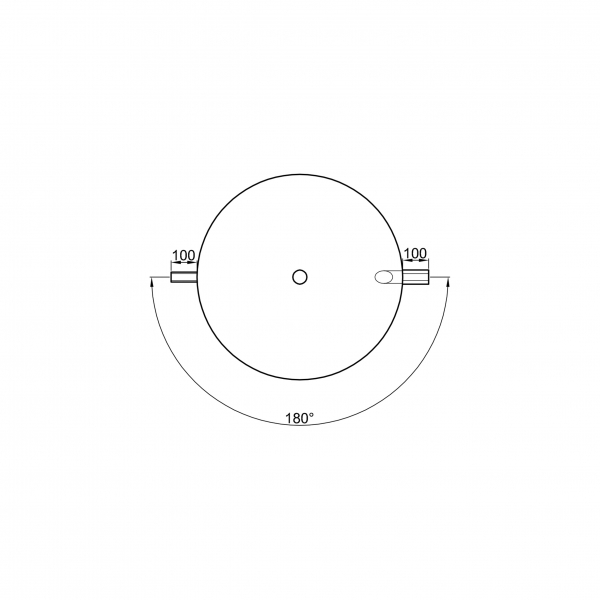 Pufferspeicher P 1000 ohne Wärmetauscher, Durchmesser 790 mm und 180° Anschlüsse