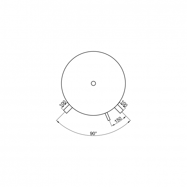 Pufferspeicher P 1000 ohne Wärmetauscher, Durchmesser 790 mm und 90° Anschlüsse