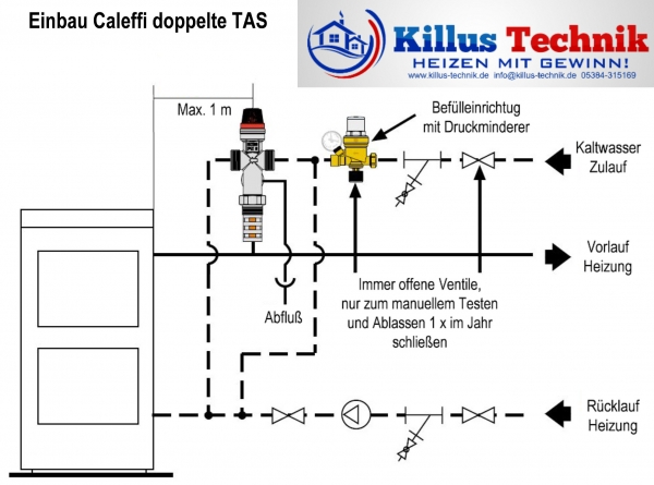 Doppelte Thermische Ablaufsicherung Caleffi