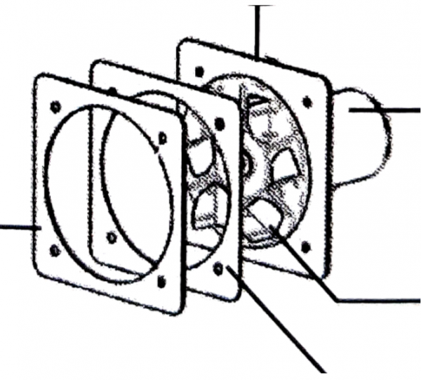 Lüfterdichtung Klingerit S0162 und S0163 für ATMOS Lüftermotor